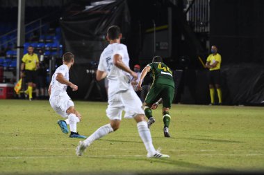 Los Angeles Galaksisi, 14 Temmuz 2020 'de Orlando Florida ABD' deki ESPN Vahşi Spor Dünyası 'nda düzenlenen MLS Sırt Turnuvası sırasında Portland Timbers ile karşı karşıya geldi.