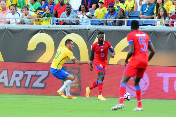 Brasil Enfrenta Haiti Durante Centenário Copa América Orlando Florida Camping — Fotografia de Stock