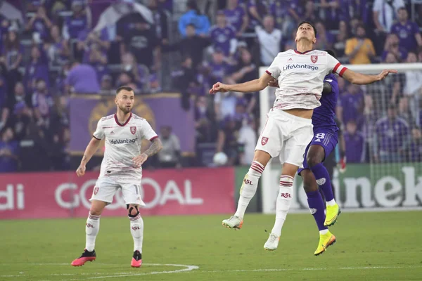 Orlando City Hostitel Real Salt Lake Stadionu Exploria Sobotu Února — Stock fotografie