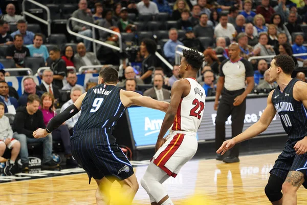 Orlando Magic Φιλοξενεί Μαϊάμι Χιτ Στο Amway Center Στο Ορλάντο — Φωτογραφία Αρχείου