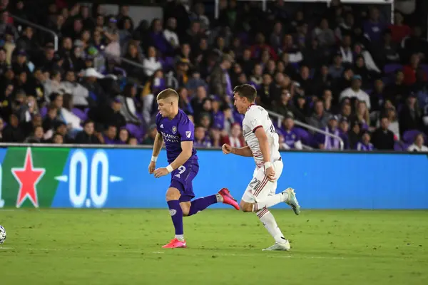 Orlando City Empfängt Real Salt Lake Exploria Stadium Samstag Den — Stockfoto