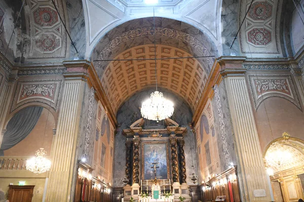 Intérieur Une Petite Église France — Photo