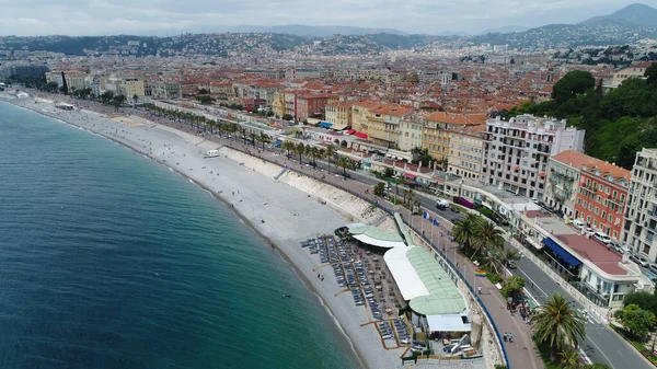 Hermosa Vista Aérea Costa Con Una Playa Ciudad — Foto de Stock