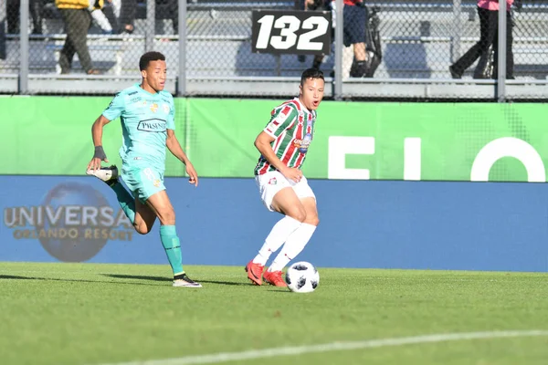 Fluminense Barcelona Durante Copa Florida Spectrum Stadium Enero 2018 Orlando —  Fotos de Stock