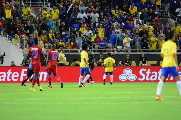 Brazil Face Haiti Copa America Centenario Orlando Florida Camping World — Stock Photo, Image