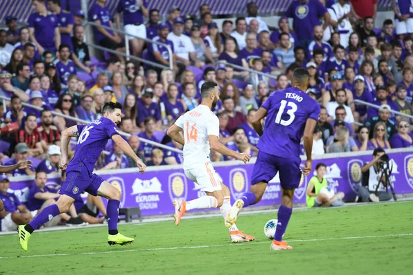 Orlando City SC, 6 Ağustos Salı günü Orlando Florida 'daki Exploria Stadyumu' nda oynanan ABD Kupası sırasında Atlanta United FC 'ye ev sahipliği yaptı..