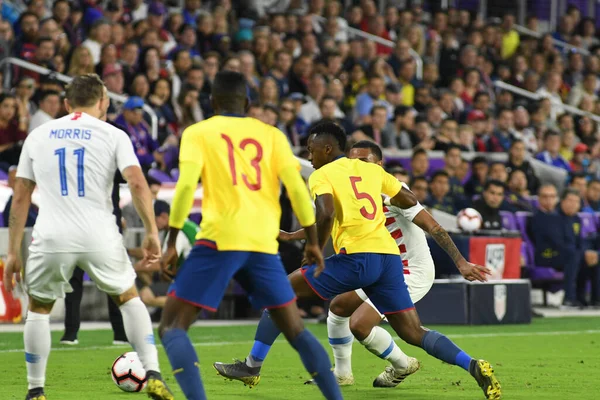 Men National Team Gospodarzem Ekwador National Team Orlando City Stadium — Zdjęcie stockowe