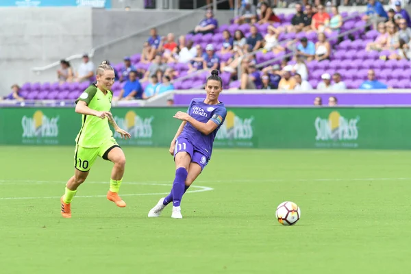 Orlando Pride 21 Temmuz 2018 'de Orlando Florida' daki Exploria Stadyumu 'nda Seattle Reign FC' ye ev sahipliği yapmaktadır. Fotoğraf: Marty Jean-Louis