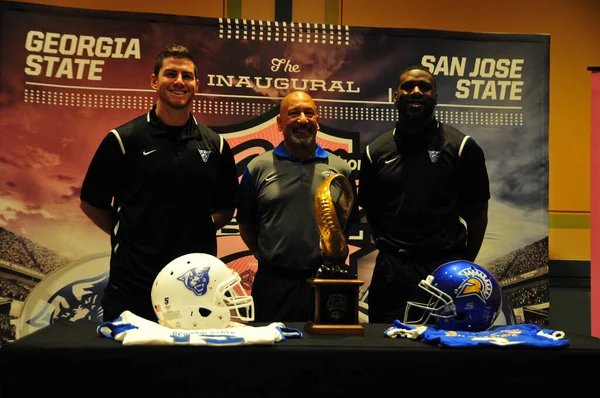 Georgia State Football Team Prepara Para Cure Bowl Como Eles — Fotografia de Stock