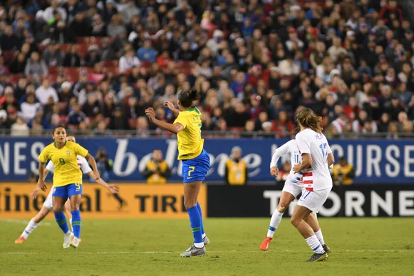 Финал Кубка Shebelieves Сша Против Бразилии Стадионе Raymond James Stadium — стоковое фото