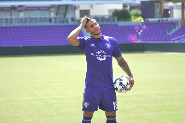 Orlando City Dom Dwyer Tanıtmak Için Bir Basın Toplantısı Düzenledi — Stok fotoğraf