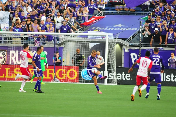 Orlando City Värd För New York Red Bulls Camping World — Stockfoto