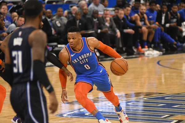 Orlando Magic Värd För Oklahomacity Thunder Amway Center Orlando Florida — Stockfoto