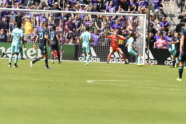 Orlando City Organizuje Vancouver Whitecaps Stadionie Orlando City Stadium Sobotę — Zdjęcie stockowe