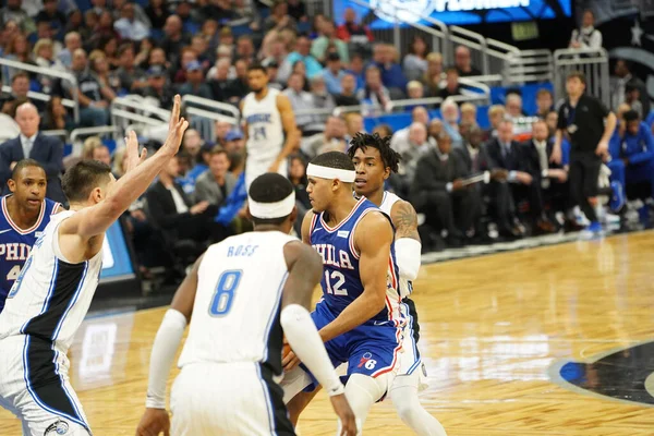 Orlando Magic Φιλοξενεί Τους Philadelphia 76Ers Στο Amway Arena Στο — Φωτογραφία Αρχείου