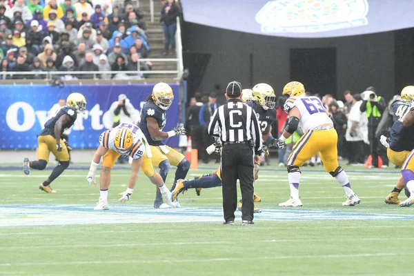 Notre Dame Affronta Lsu Durante Citrus Bowl Camping World Stadium — Foto Stock