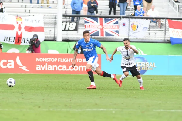 Rangers Corinthians Durante Copa Flórida Spectrum Stadium Janeiro 2018 Orlando — Fotografia de Stock