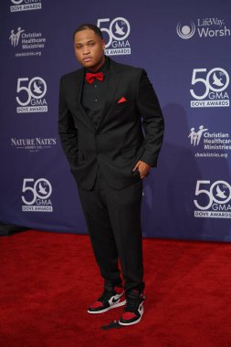 15 Ekim 2019 'da Nashville, Tennessee' deki Linbscome Üniversitesi 'nde verilen 50. GMA Dove Ödülleri sırasında kırmızı halı. 