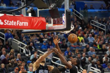 Orlando Magic 28 Şubat 2020 tarihinde Orlando Florida 'da Amway Center' da Minnesota Timberwolves 'a ev sahipliği yapar..  