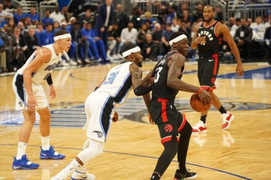 Orlando Magic 19 Nisan 2019 Cuma günü Orlando Florida 'daki Amway Arena' daki NBA Playoff 1 'de Toronto Rapçileri' ne ev sahipliği yapıyor.