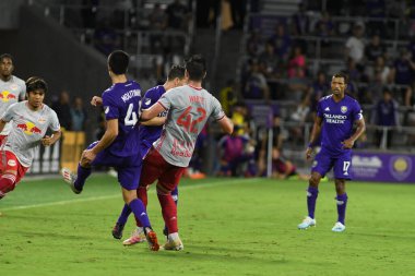 Orlando City 21 Temmuz 2019 tarihinde Florida, Orlando 'da Exploria Stadyumu' nda New York Red Bulls 'a ev sahipliği yaptı..