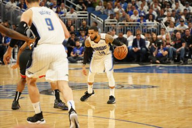 Orlando Magic 19 Nisan 2019 Cuma günü Orlando Florida 'daki Amway Arena' daki NBA Playoff 1 'de Toronto Rapçileri' ne ev sahipliği yapıyor.
