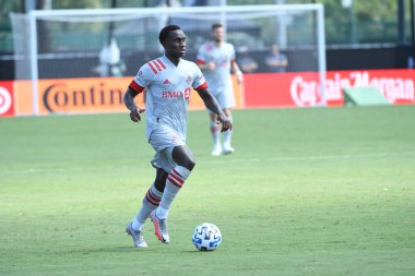 Toronto FC, 13 Temmuz 2020 tarihinde Orlando Florida 'daki ESPN Wild World of Sports' ta düzenlenen MLS Back Tournament sırasında D.C. United ile karşılaştı. Fotoğraf: Marty Jean-Louis
