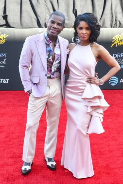 Kirk Franklin ve eşi Tammy Collins 29 Mart 2019 'da Las Vegas Nevada' da düzenlenen 34.. 