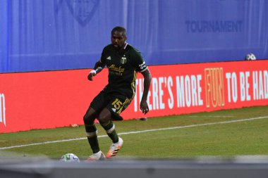 Los Angeles Galaksisi, 14 Temmuz 2020 'de Orlando Florida ABD' deki ESPN Vahşi Spor Dünyası 'nda düzenlenen MLS Sırt Turnuvası sırasında Portland Timbers ile karşı karşıya geldi.