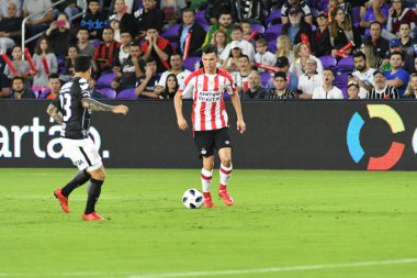 Korintliler, 10 Ocak 2018 'de Orlando City Stadyumu' nda düzenlenen Florida Kupası 'nda PSV Eindhoven' a karşı.