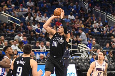Orlando Magic, Philadelphia 76ers 'ı 25 Mart 2019' da Orlando Florida 'daki Amway Arena' da ağırlıyor..