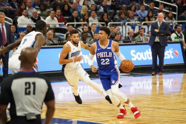 Orlando Magic, Philadelphia 76ers 'ı 13 Kasım 2019 Çarşamba günü Amway Center' da ağırlamaktadır. Fotoğraf: Marty Jean-Louis