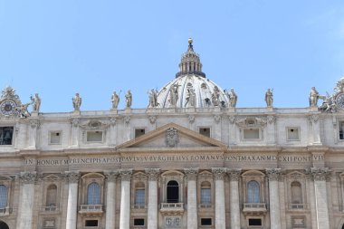 İtalya, Vatikan 'daki ana meydanın manzarası