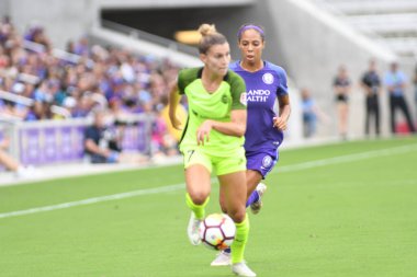 Orlando Pride 21 Temmuz 2018 'de Orlando Florida' daki Exploria Stadyumu 'nda Seattle Reign FC' ye ev sahipliği yapmaktadır. Fotoğraf: Marty Jean-Louis