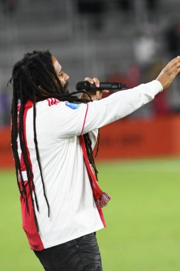 Bob Marley 'nin Oğlu Ky-Mani Marley, 10 Ocak 2019 Perşembe günü Orlando City Stadyumu' nda Florida Kupası sırasında sahneye çıkıyor. 