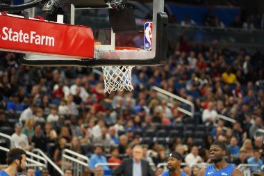 Orlando Magic, 13 Aralık 2019 Cuma günü Orlando, Florida 'daki Amway Center' da Houston Rockets 'a ev sahipliği yapıyor.