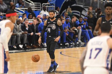 Orlando Magic, Philadelphia 76ers 'ı 25 Mart 2019' da Orlando Florida 'daki Amway Arena' da ağırlıyor..