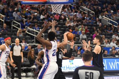 Orlando Magic, Philadelphia 76ers 'ı 25 Mart 2019' da Orlando Florida 'daki Amway Arena' da ağırlıyor..