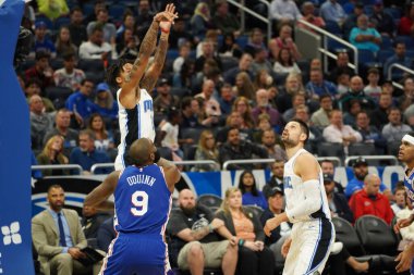 Orlando Magic, Philadelphia 76ers 'ı 13 Kasım 2019 Çarşamba günü Amway Center' da ağırlamaktadır. Fotoğraf: Marty Jean-Louis