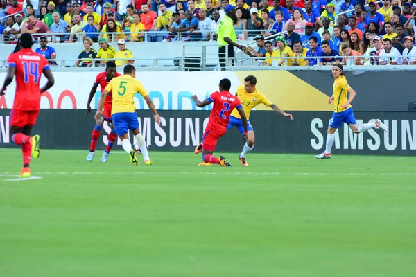 Brazília Szembesül Haitivel Copa America Centenario Alatt Orlando Floridában Camping — Stock Fotó