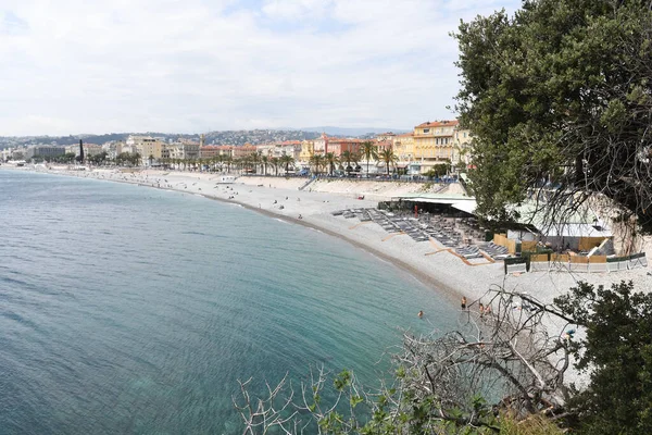 Vacker Antenn Utsikt Över Kusten Med Stad Stranden — Stockfoto