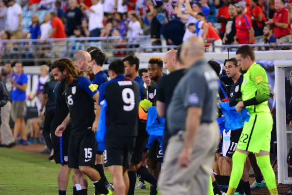 Fußballteam Gastgeber Trinidad Tobago Auf Dem Everbank Field Jacksonville Florida — Stockfoto