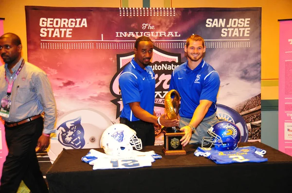 Georgia State Football Team Prepara Para Cure Bowl Como Eles — Fotografia de Stock