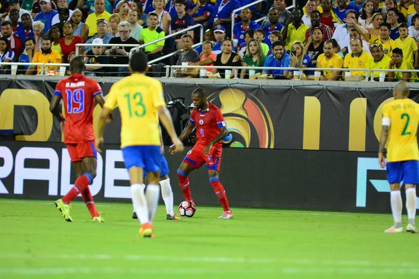 Brésil Affronte Haïti Lors Centenario Copa America Orlando Floride Camping — Photo