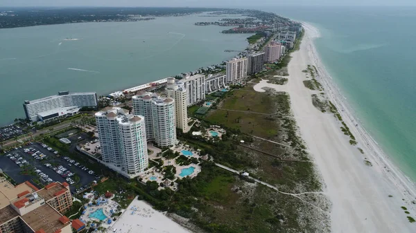 Beautiful Aerial View Coastline Town Beach — Stock Photo, Image