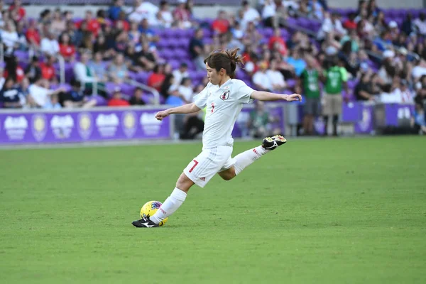 Espanha Japão Match Durante Copa Shebelieves 2020 Estádio Exploria Orlando — Fotografia de Stock