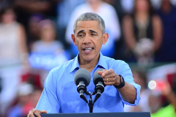 Presidente Barack Obama Habla Mitin Campaña Estadio Heritage Park Osceola — Foto de Stock