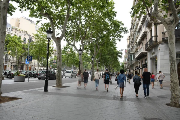 Vista Rua Com Fachadas Belos Edifícios Vista Urbana — Fotografia de Stock