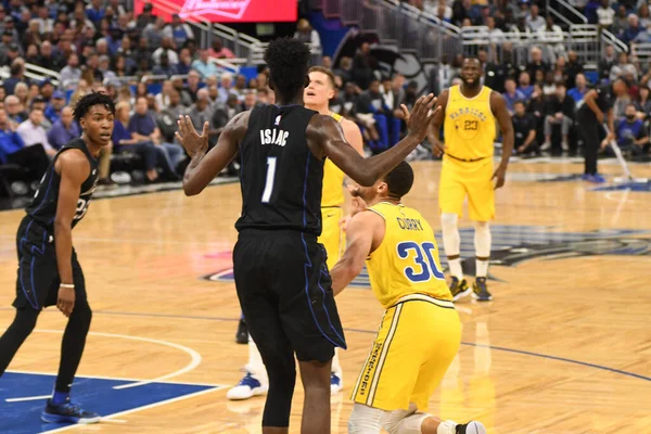 Orlando Magic Gastheer Van Golden State Warriors Het Amway Center — Stockfoto