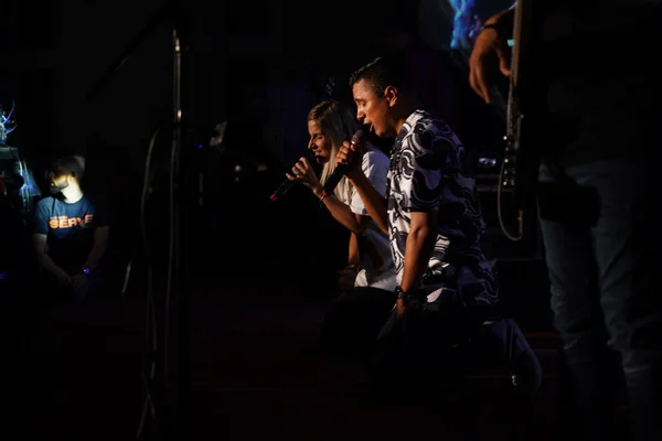 Miel San Marcos Band Выступили Пятидесятническом Фестивале Iglesia Dios Флориде — стоковое фото